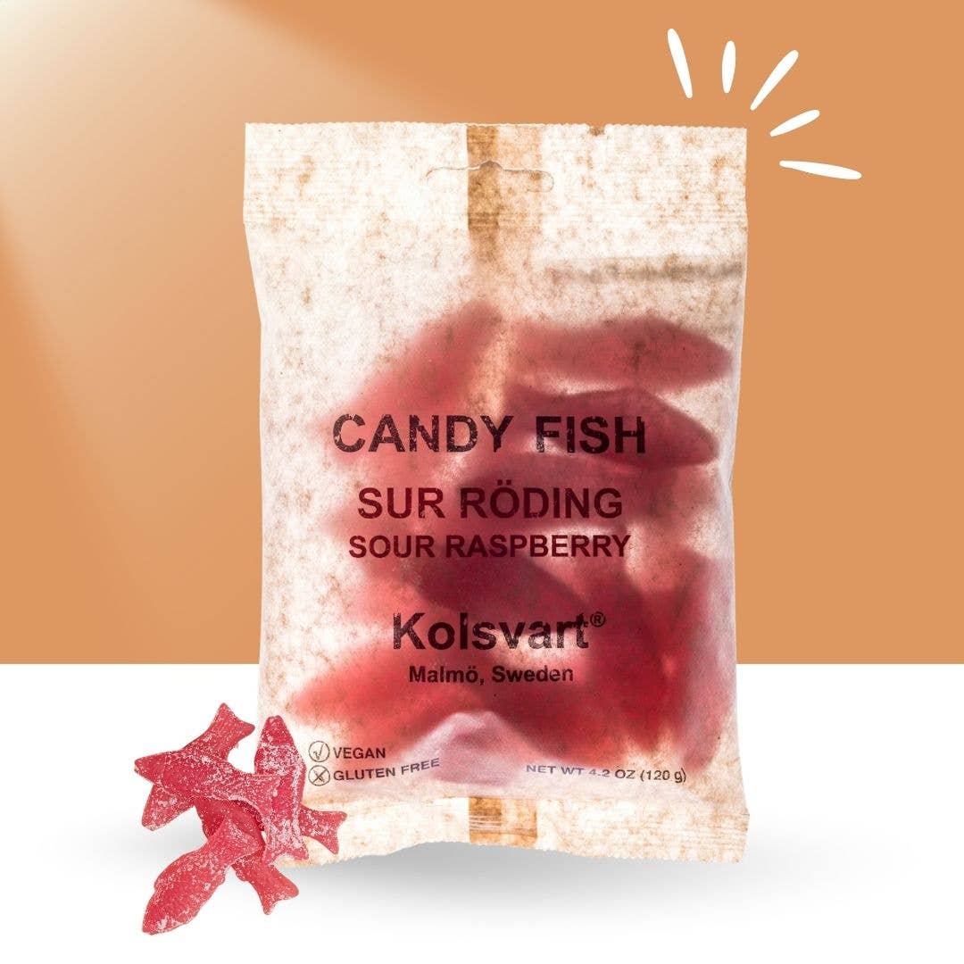 Sour Raspberry Candy Fish