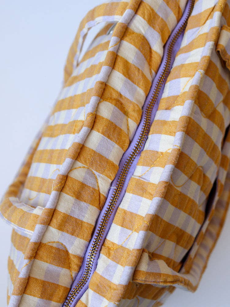 Mango Seersucker Quilted Bag - Mosey Me