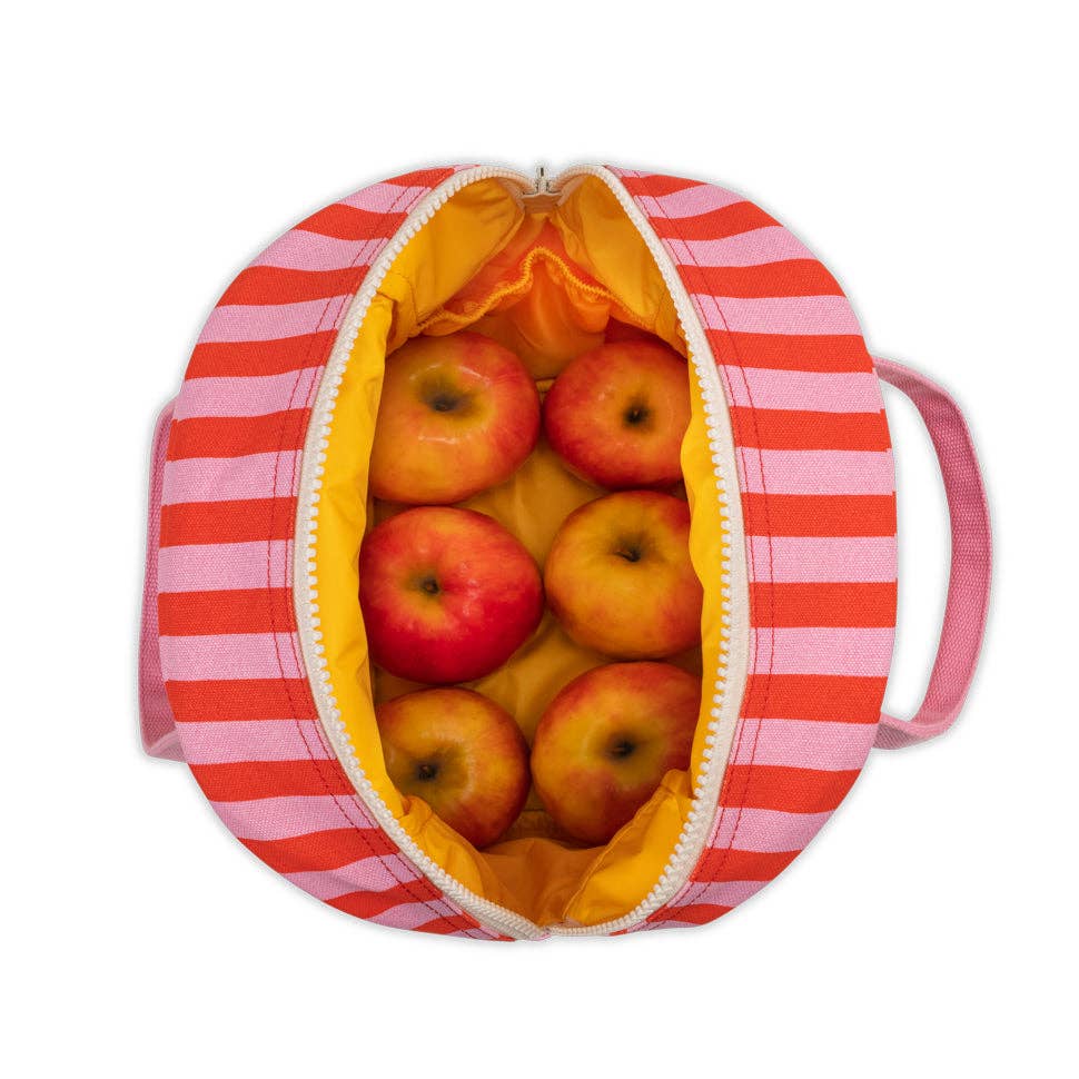 Fluf Zipper Lunch bag - Awning Stripe Pink