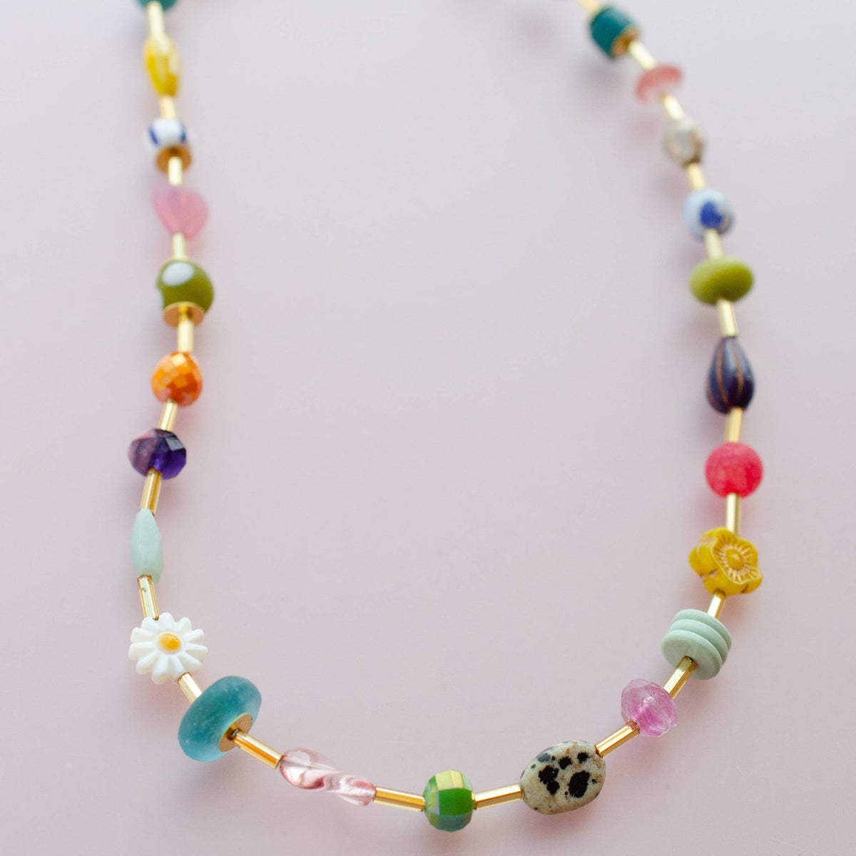 Jill Makes - Colorful Beaded Eclectic Necklace