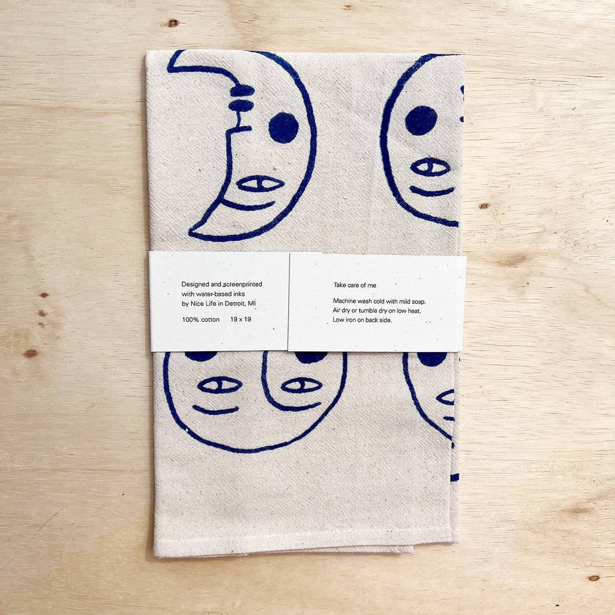 Nice life - Moon tea towel