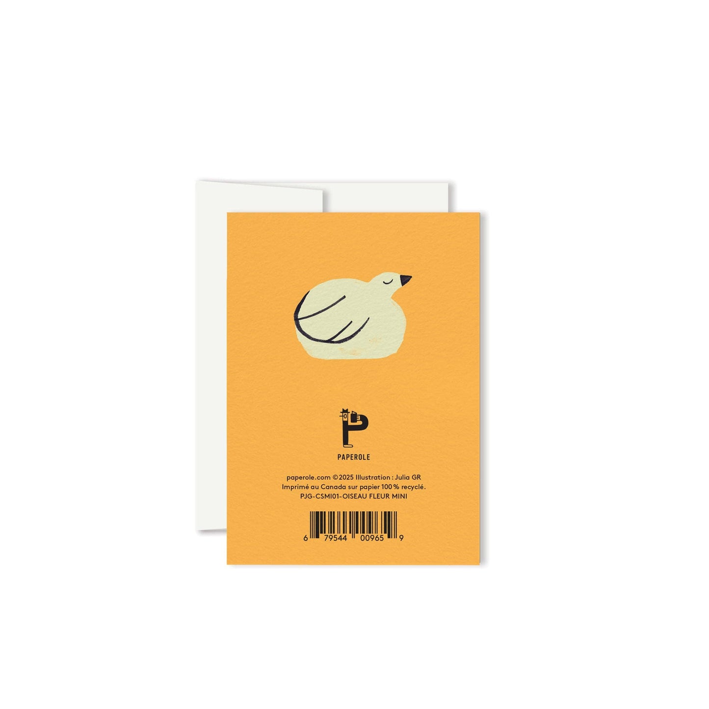‘L’oiseau Fleur’ Miniature Greeting Card
