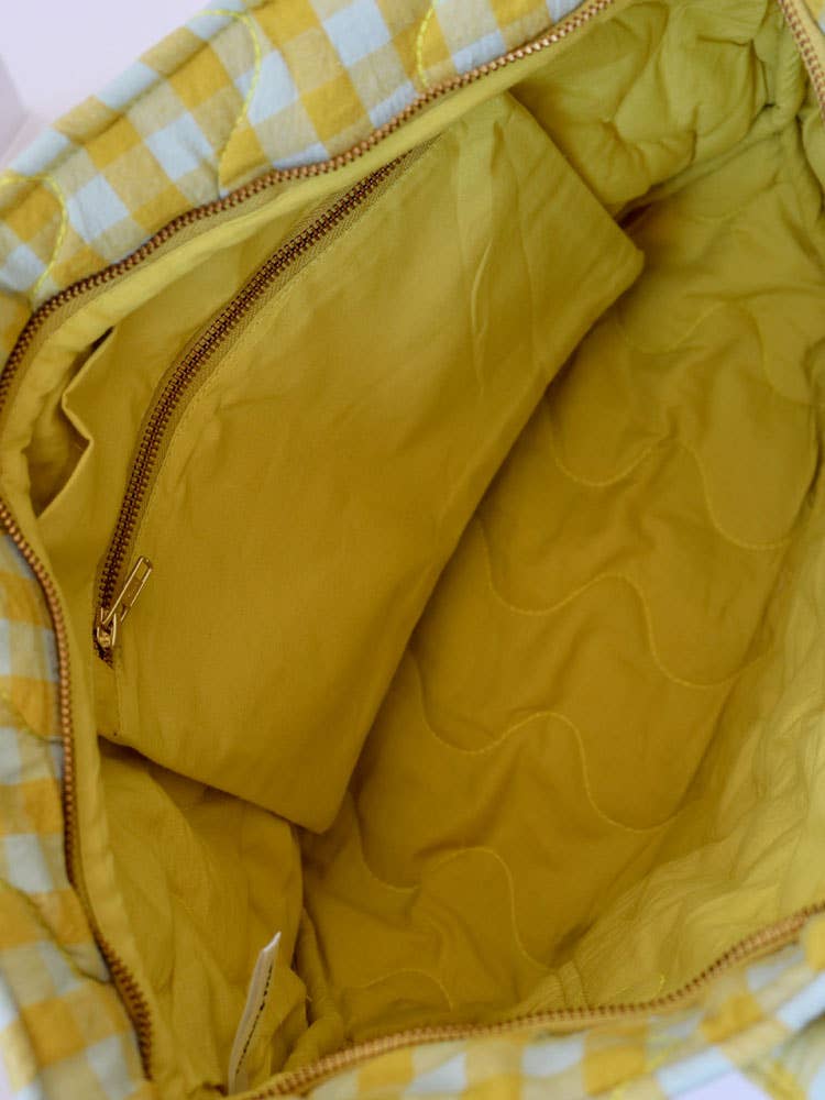 Citrus Seersucker Quilted Bag - Mosey Me