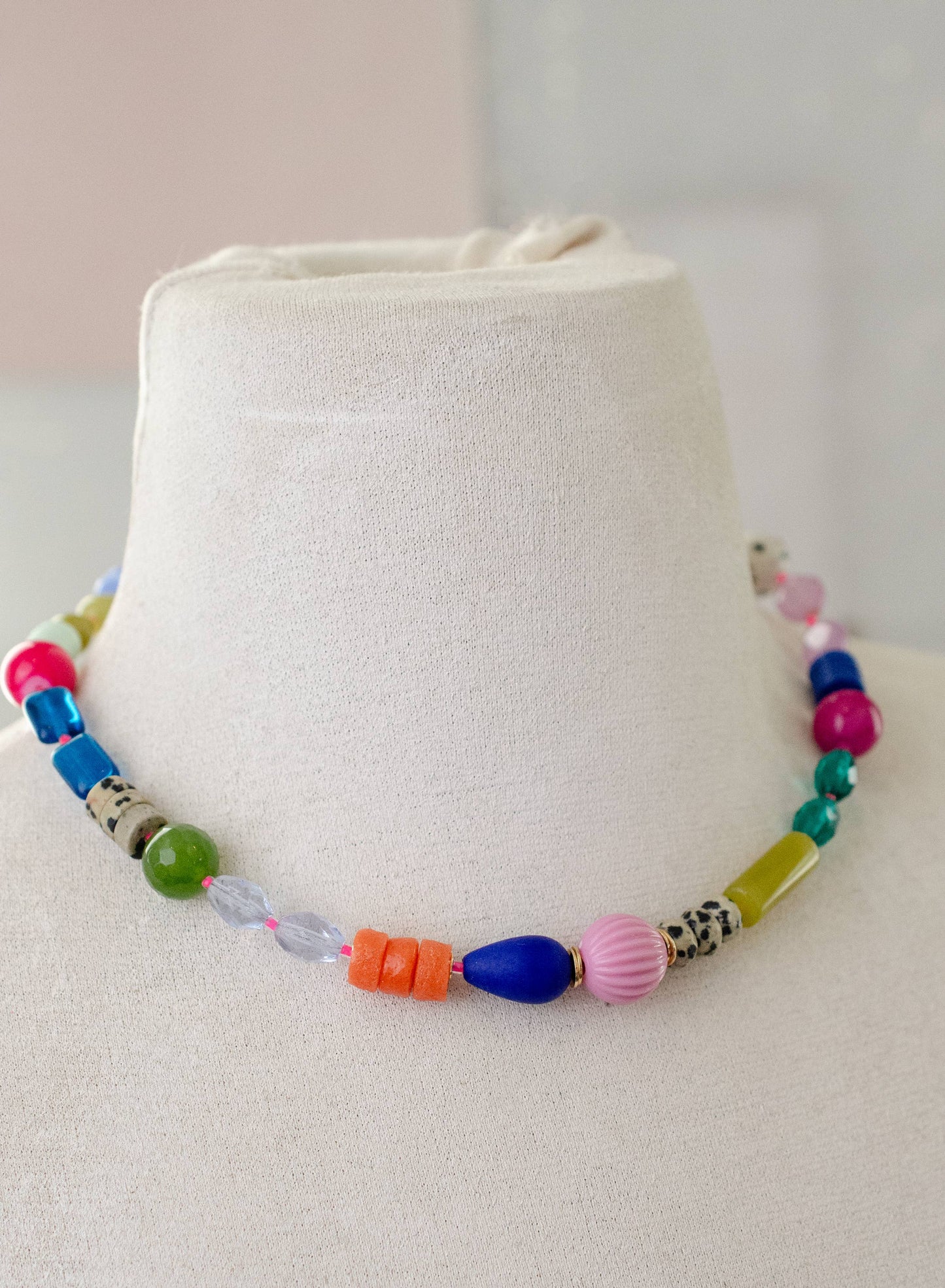 Jill Makes - Handmade Bold Colorful Beaded Statement Necklace