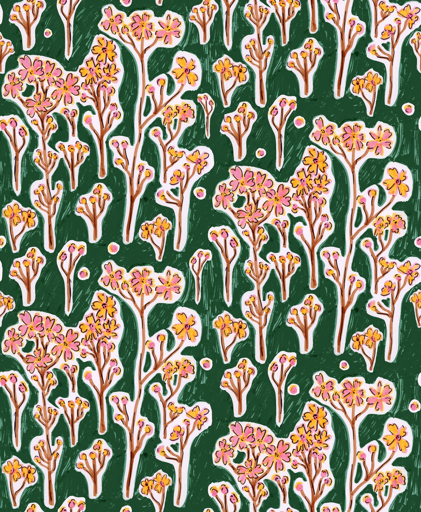 ‘Kew Flowers’ Single Sheet Wrapping Paper