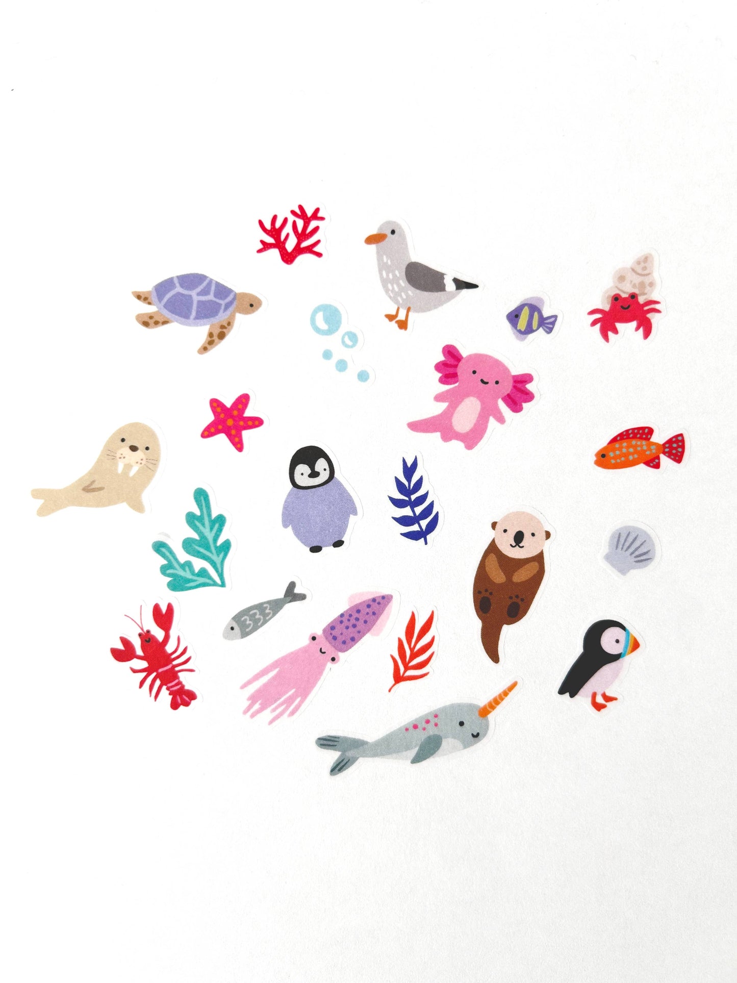Girl of All Work - Ocean Wonders Jumble Washi Stickers
