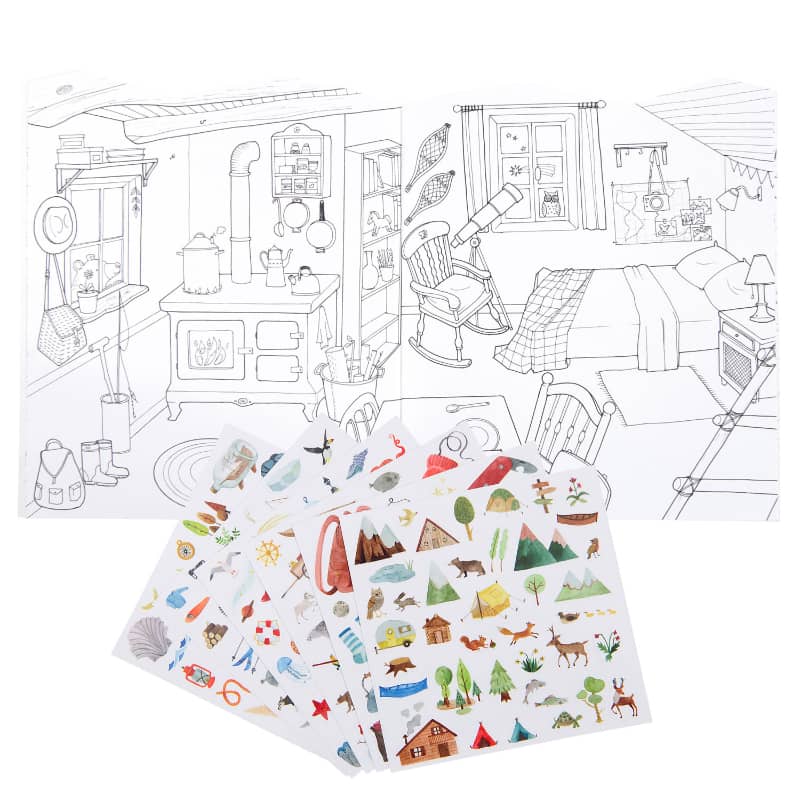 Explorer Coloring Book & Stickers