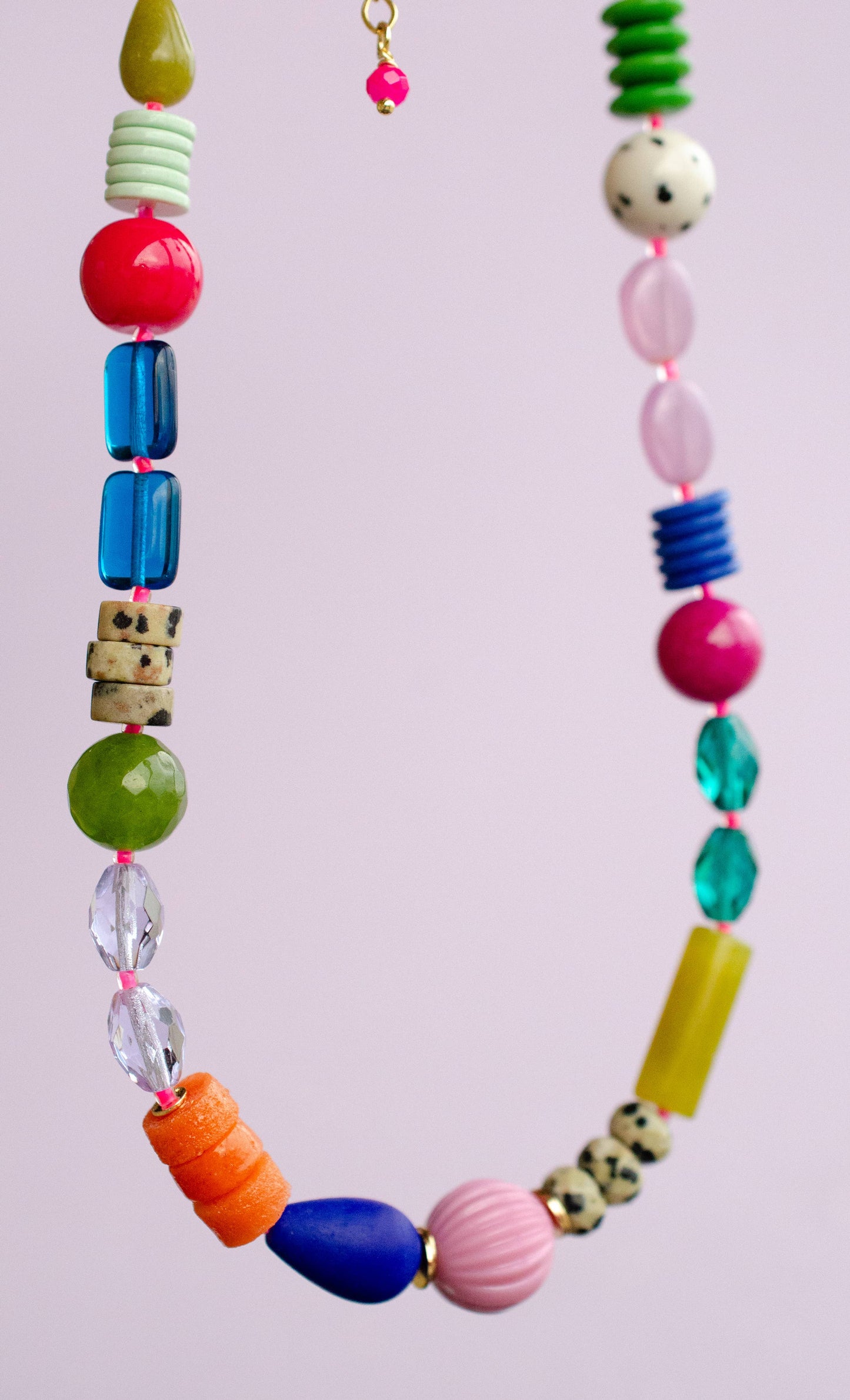 Jill Makes - Handmade Bold Colorful Beaded Statement Necklace