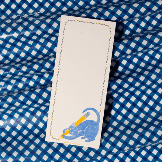 Bromstad Printing Co. - Pencil Cat - Tall Notepad