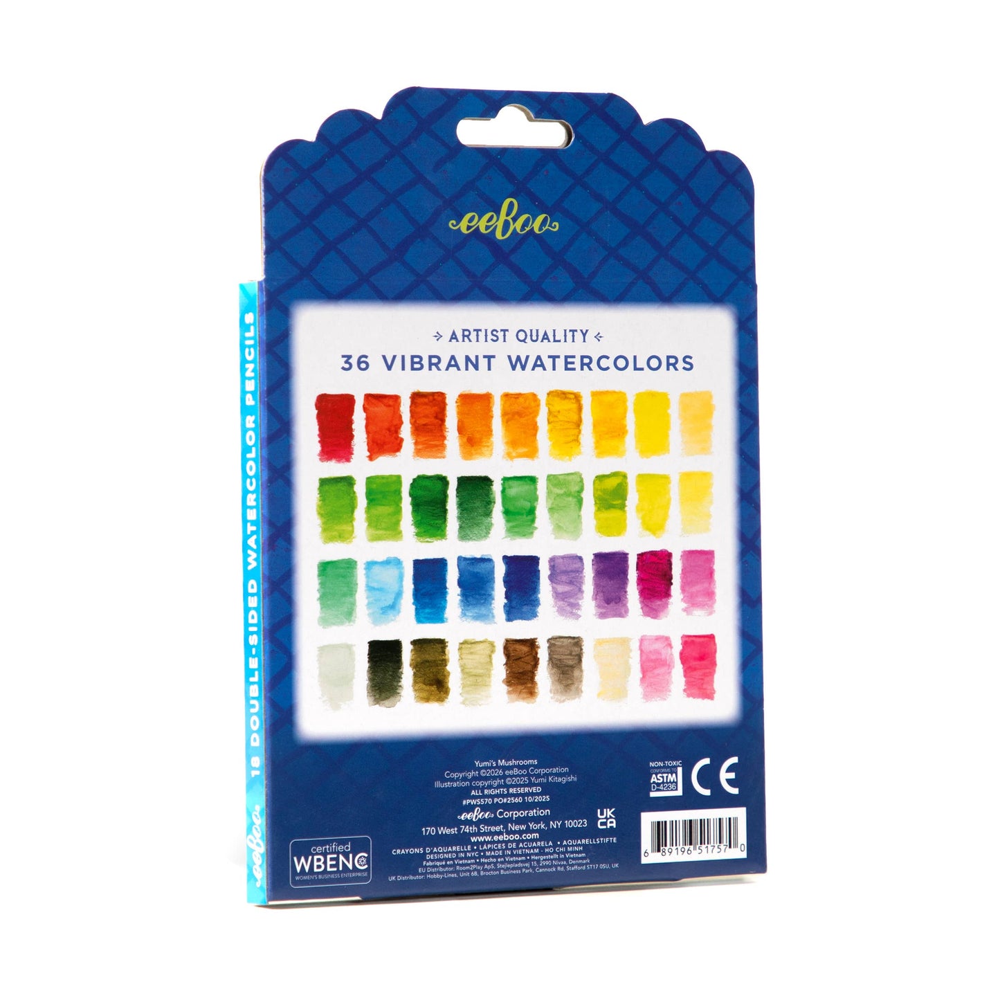 eeBoo - 18 Double-Sided Watercolor Pencils