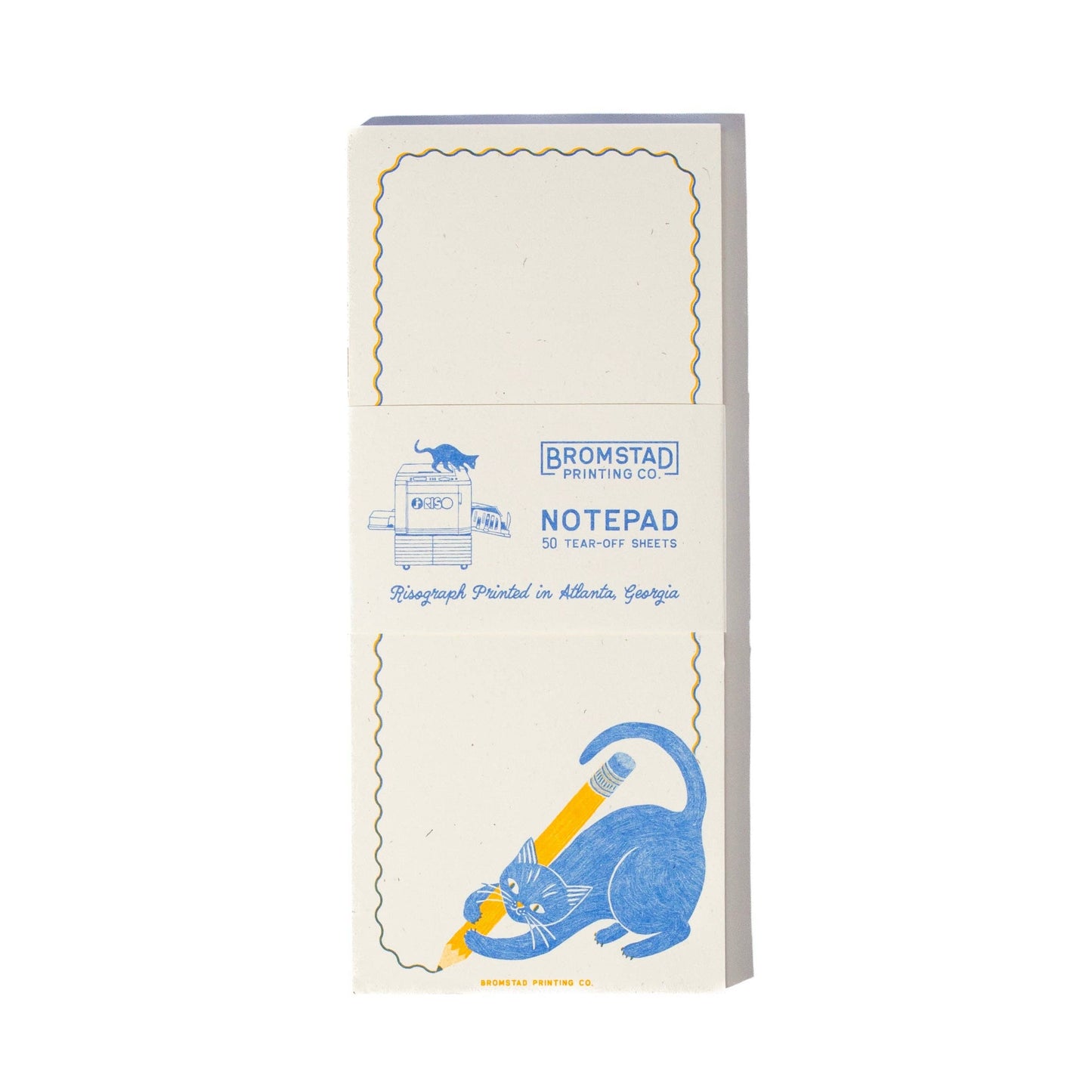 Bromstad Printing Co. - Pencil Cat - Tall Notepad
