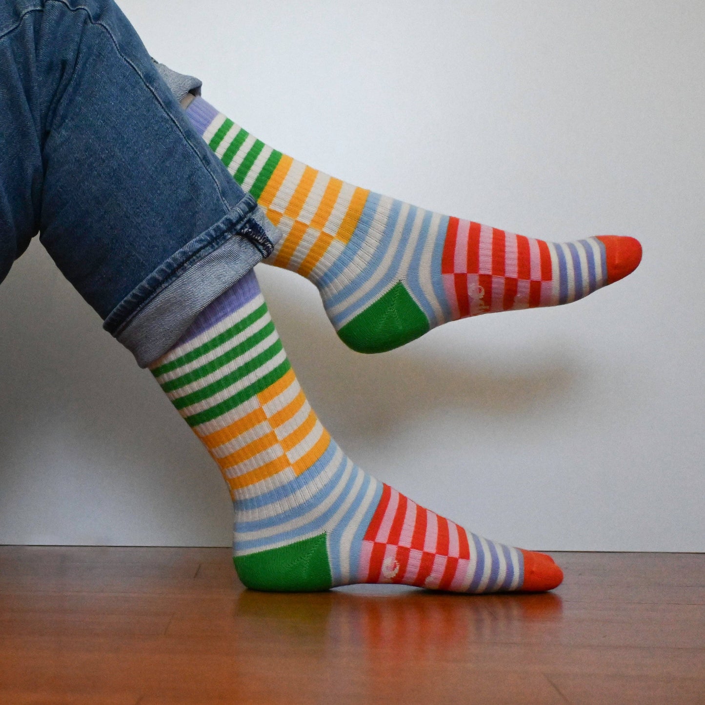 Shape & Color - The Grid Crew Sock