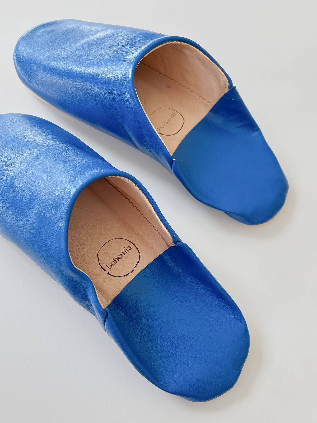 Moroccan Men's Babouche Slippers, Majorelle Blue