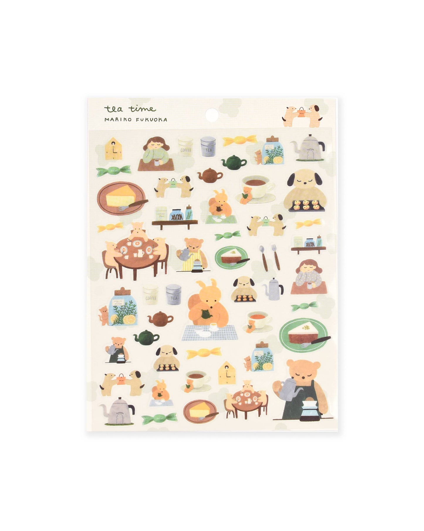 Her Winter Flowers - Clear Sticker Sheet - Tea Time