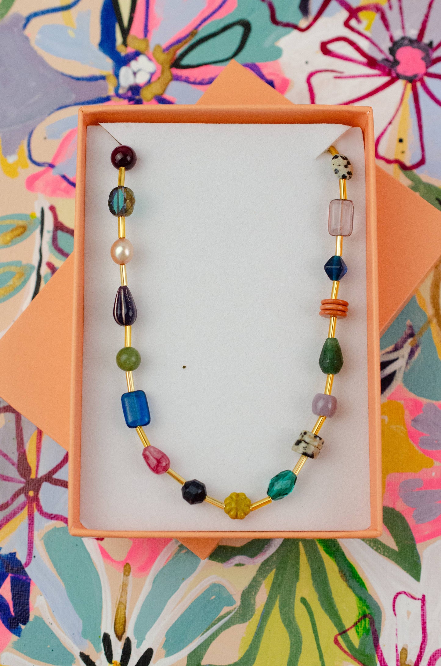 Jill Makes - Jewel Tone Beaded Necklace