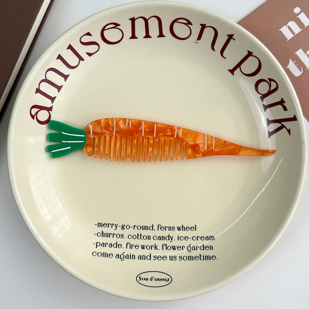 SoapElenGlen - Whimsical Animal Acetate Combs，Vegetable Portable Hair Tools