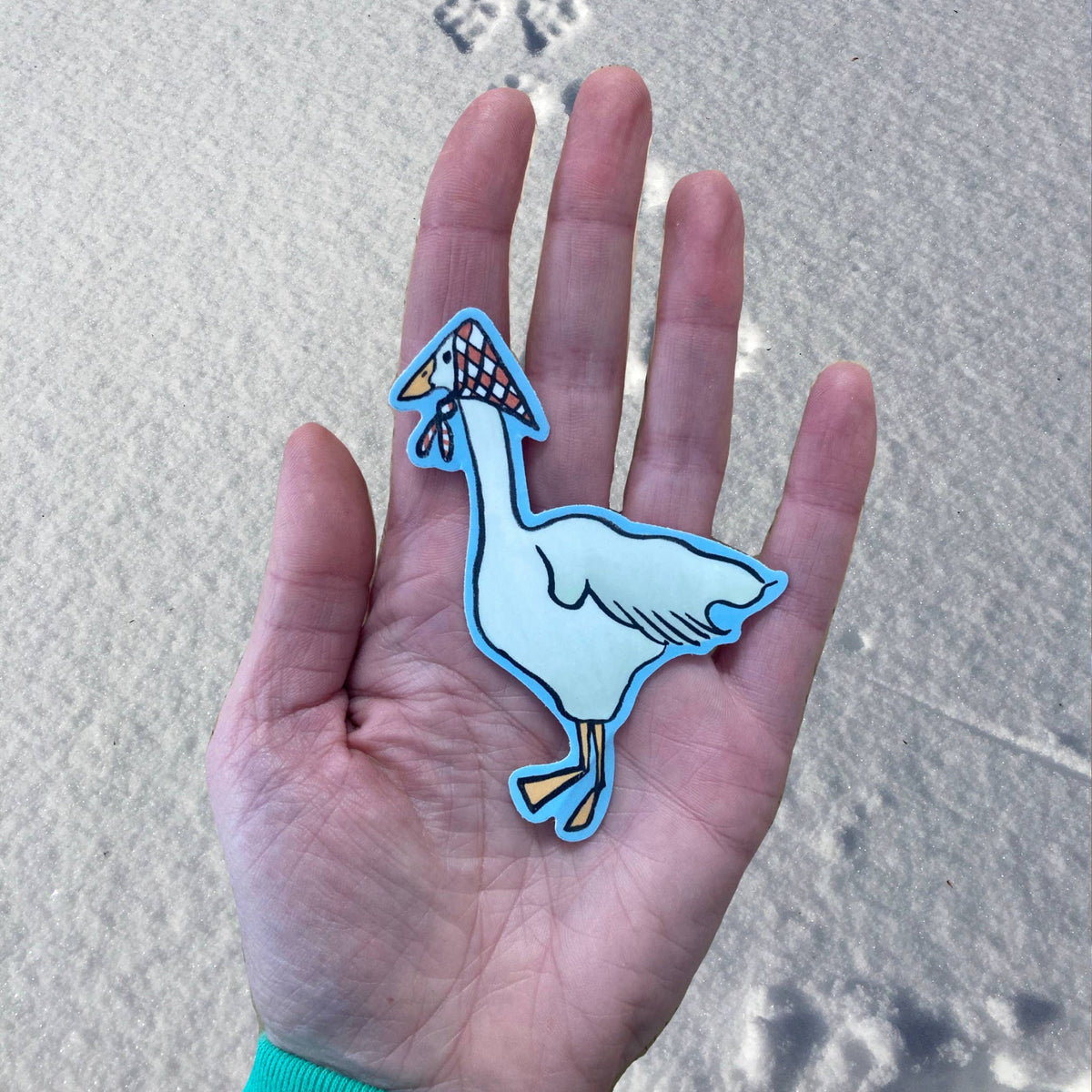 Maren Inga - Goose with hankie sticker 