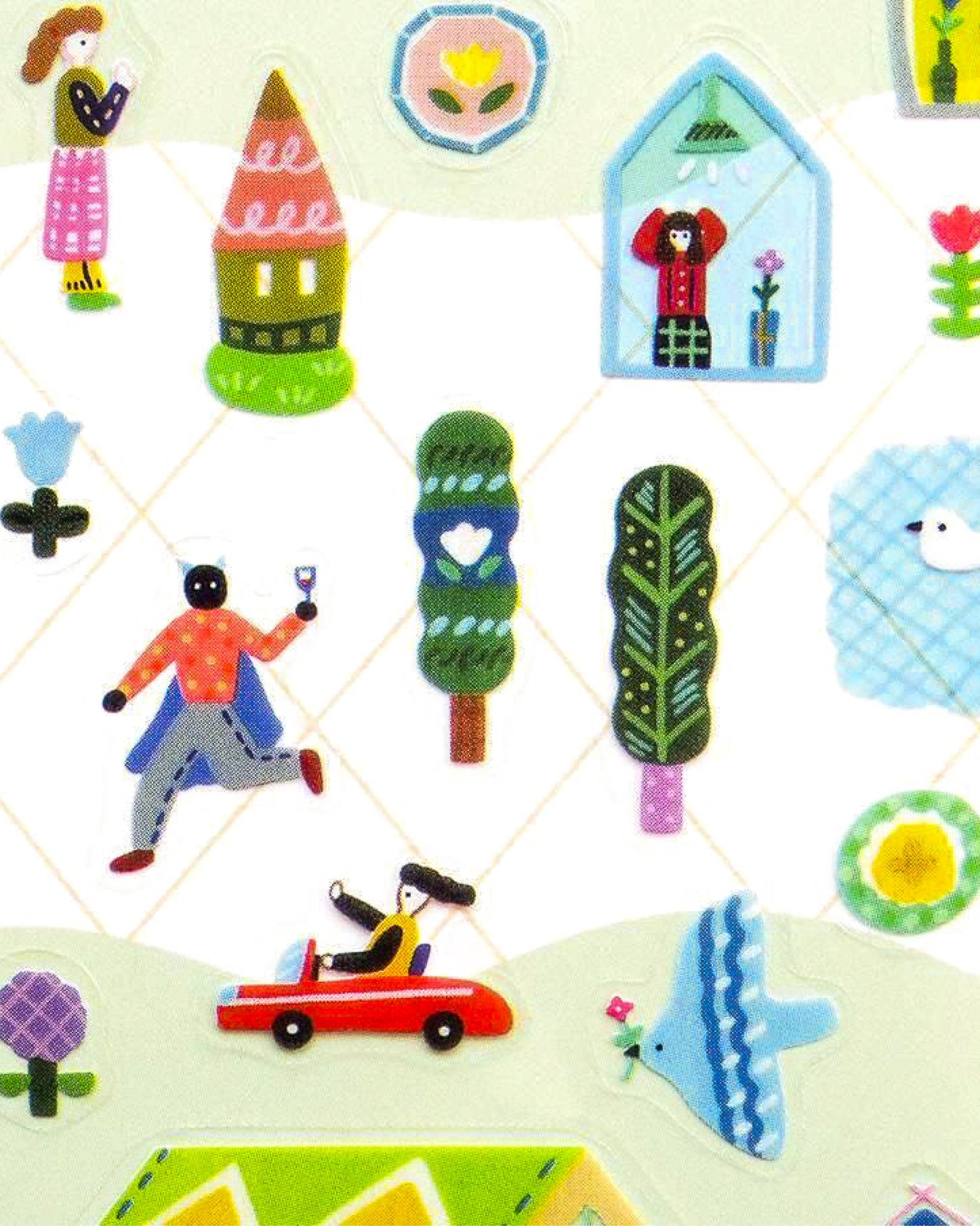 Her Winter Flowers - Clear Sticker Sheet - A Day in the City