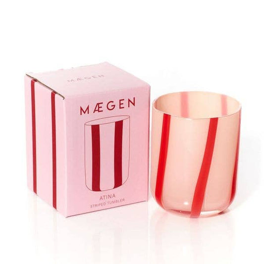 MÆGEN Atina Glassware - Pink & Red