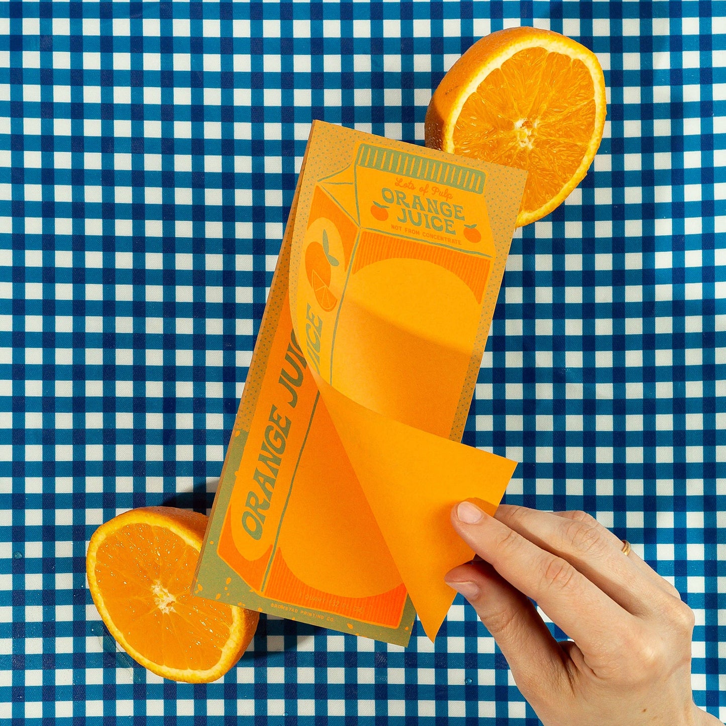 Bromstad Printing Co. - Orange Juice - Risograph Notepad