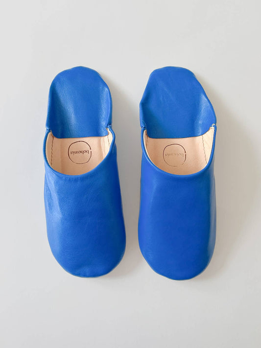 Moroccan Men's Babouche Slippers, Majorelle Blue