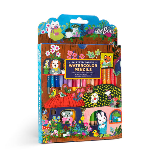 eeBoo - 18 Double-Sided Watercolor Pencils