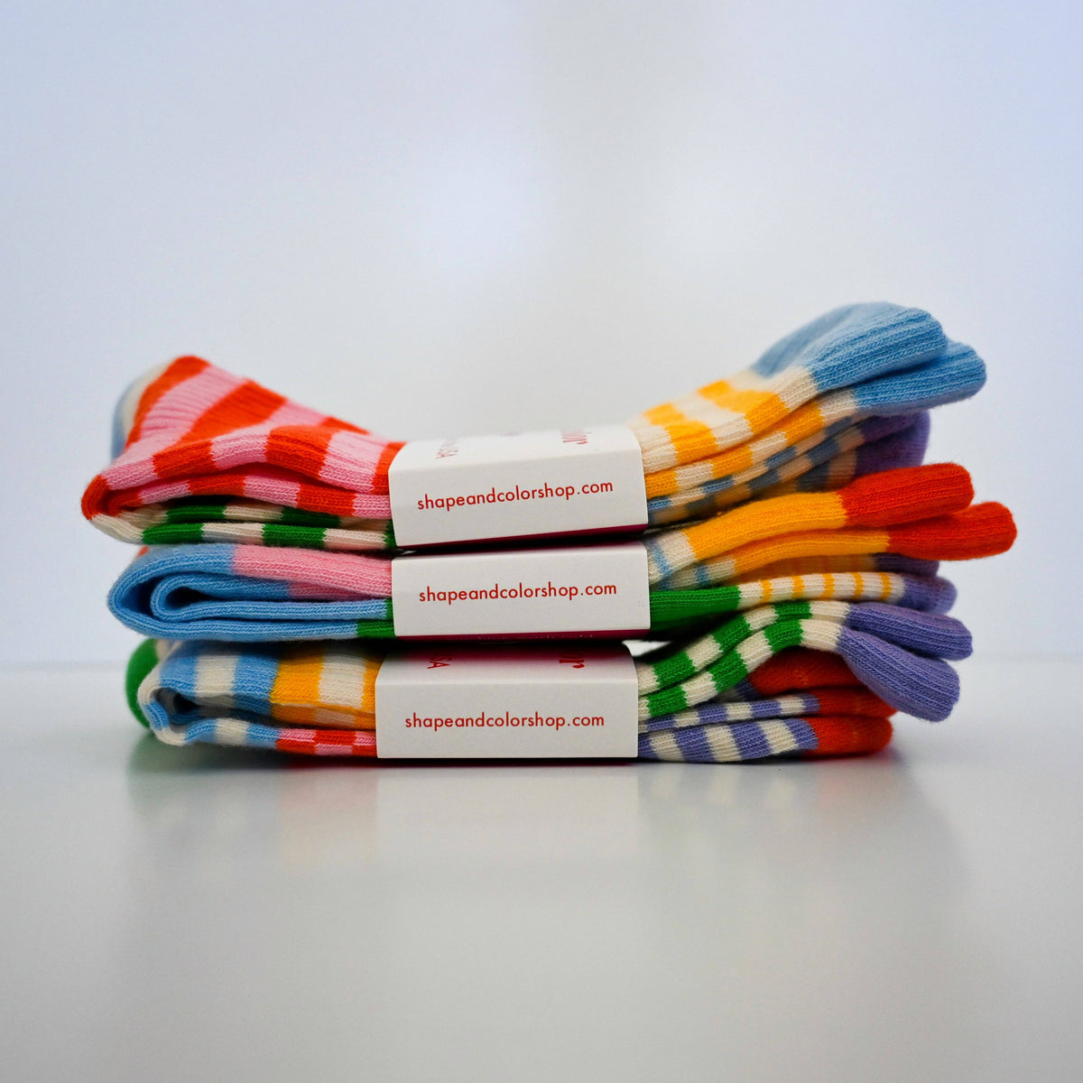 Shape & Color - The Grid Crew Sock