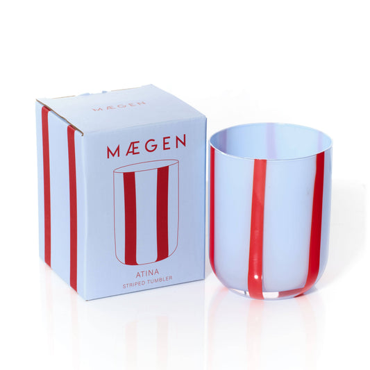 MÆGEN Atina Glassware - Blue & Red