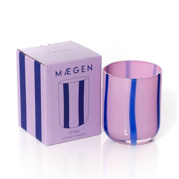 MÆGEN Atina Glassware - Lilac & Navy