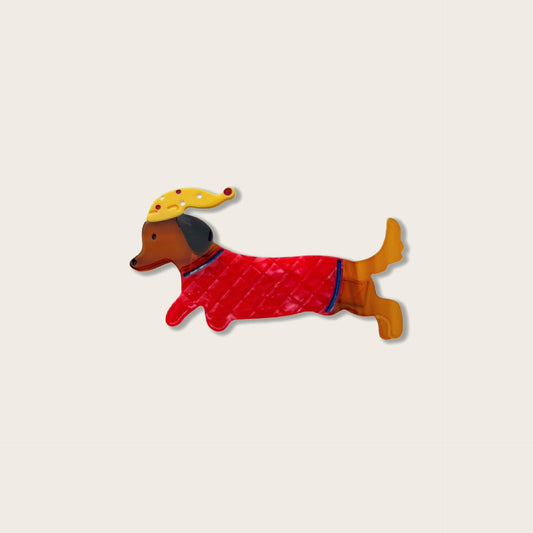 Tortoiseshell Dachshund Hair Clip