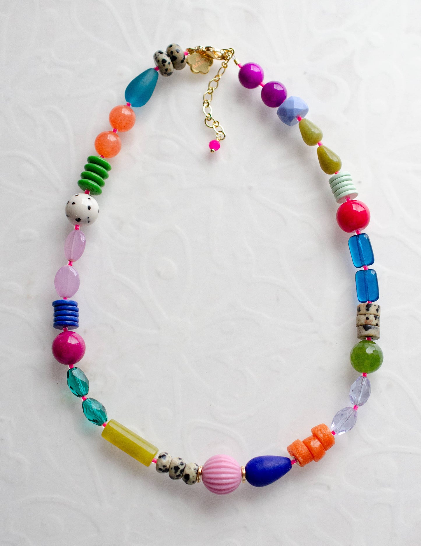 Jill Makes - Handmade Bold Colorful Beaded Statement Necklace