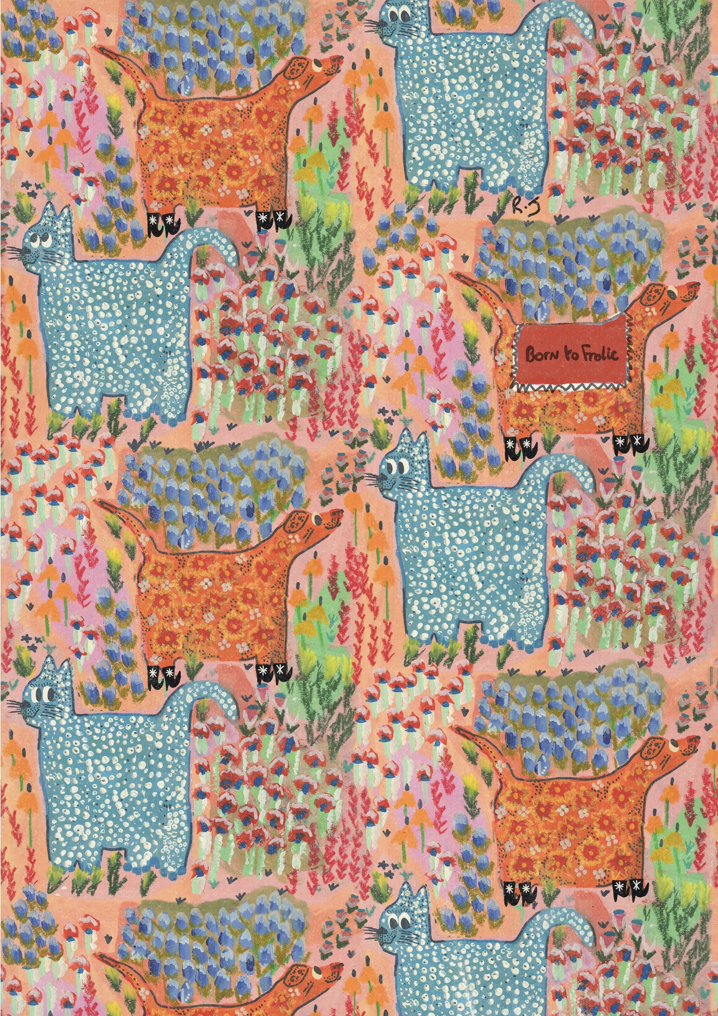‘Born To Frolic’ Greeting Card