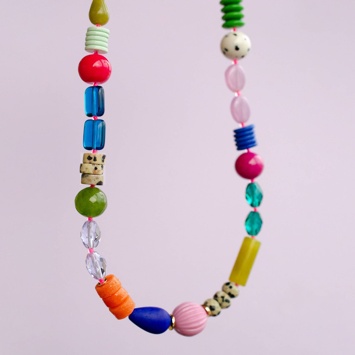 Jill Makes - Handmade Bold Colorful Beaded Statement Necklace