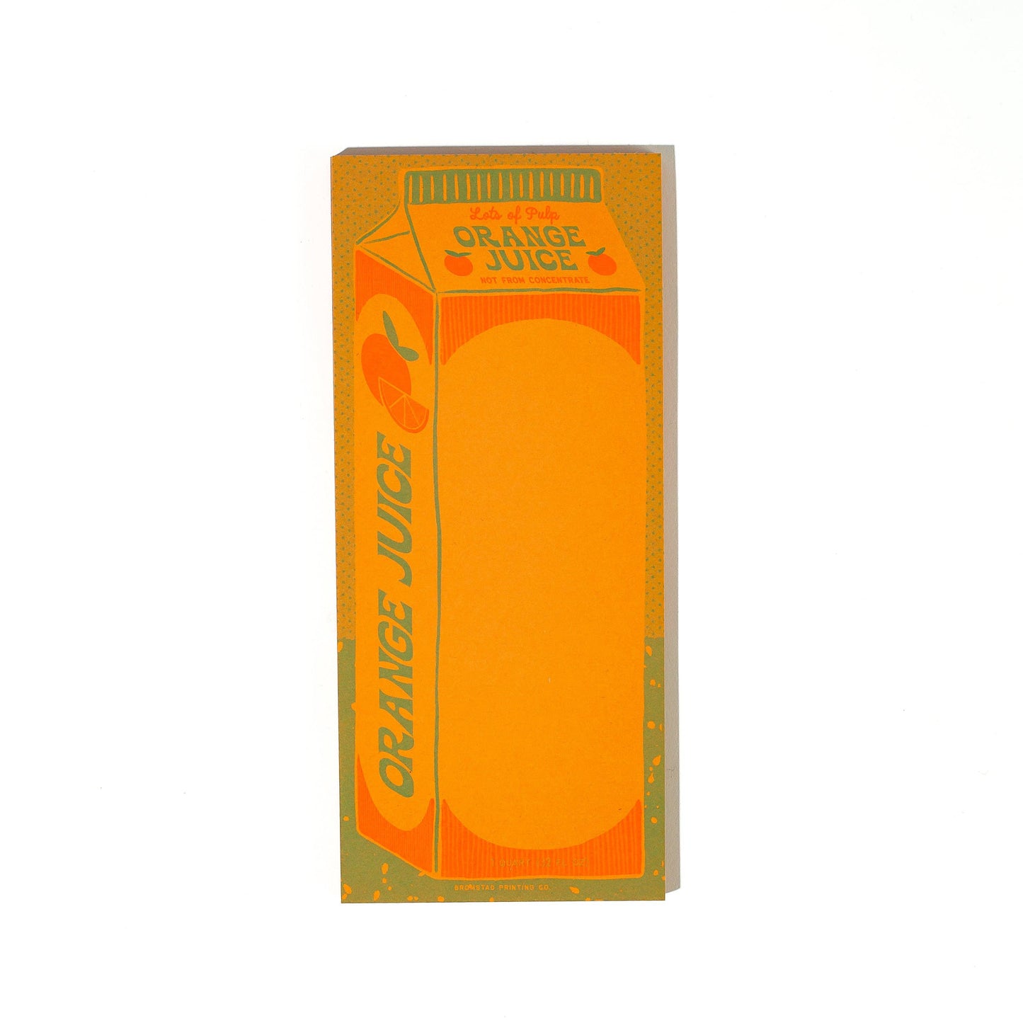 Bromstad Printing Co. - Orange Juice - Risograph Notepad