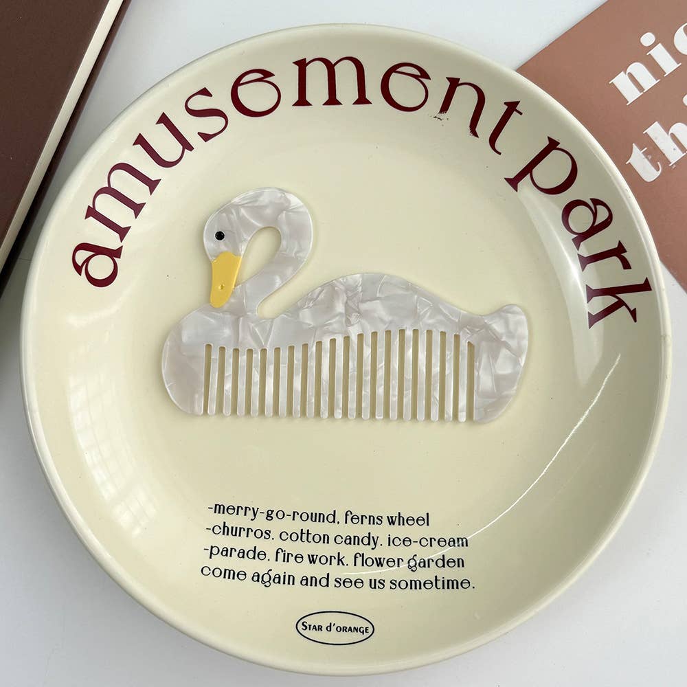 SoapElenGlen - Whimsical Animal Acetate Combs，Vegetable Portable Hair Tools