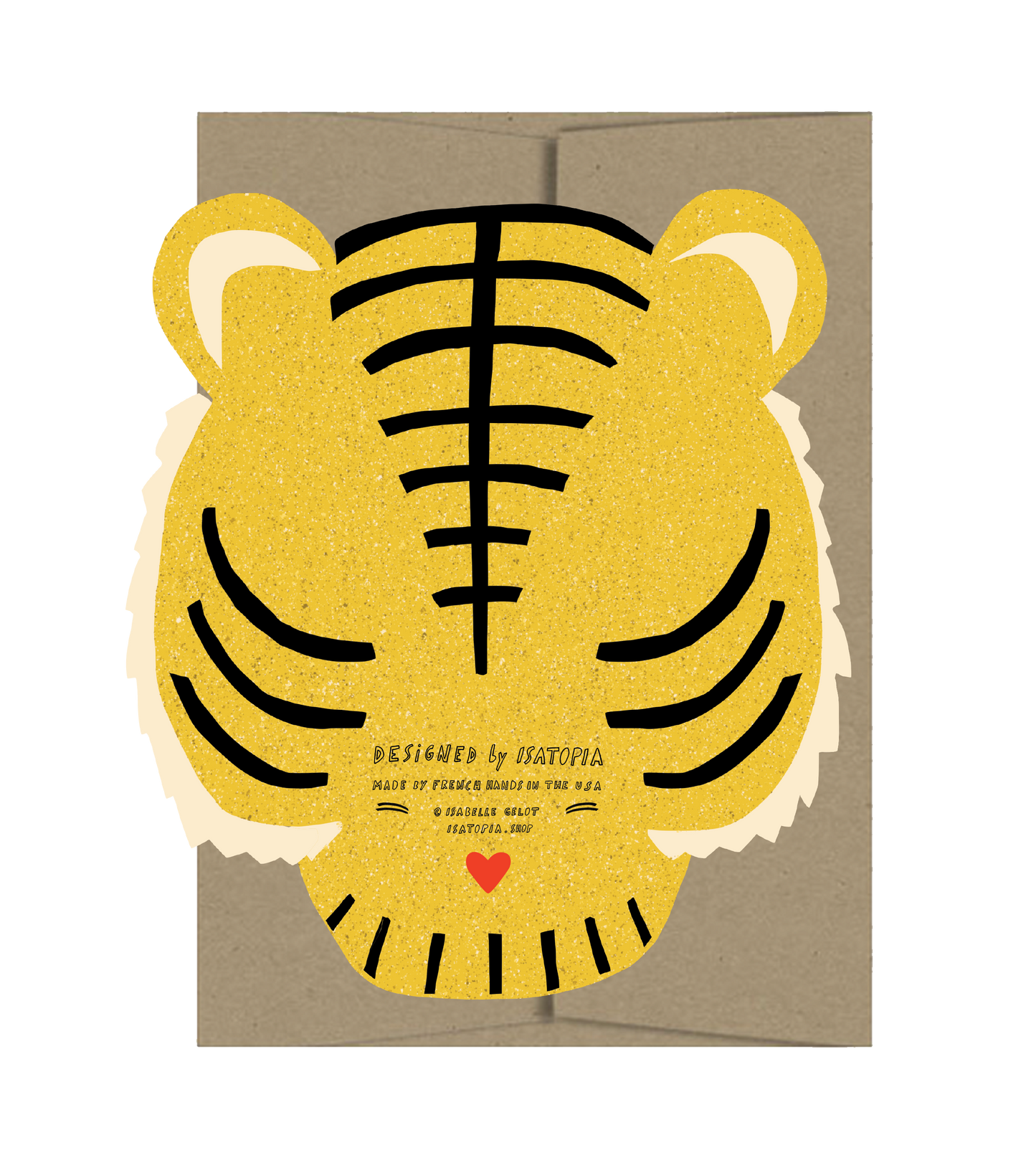Tiger Die Cut Card - Wild Bunch Collection