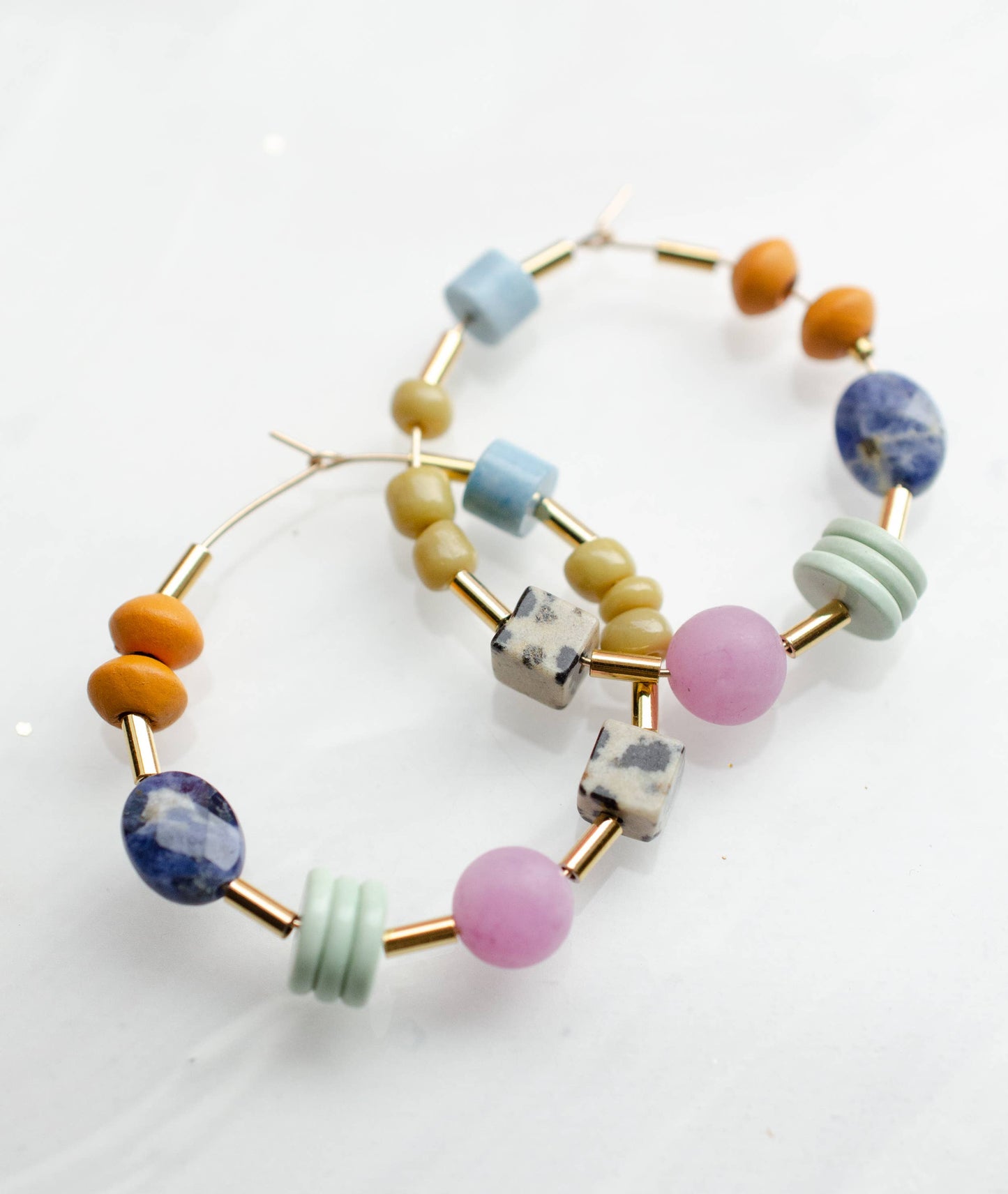Jill Makes - Colorful Beaded Hoop Earings