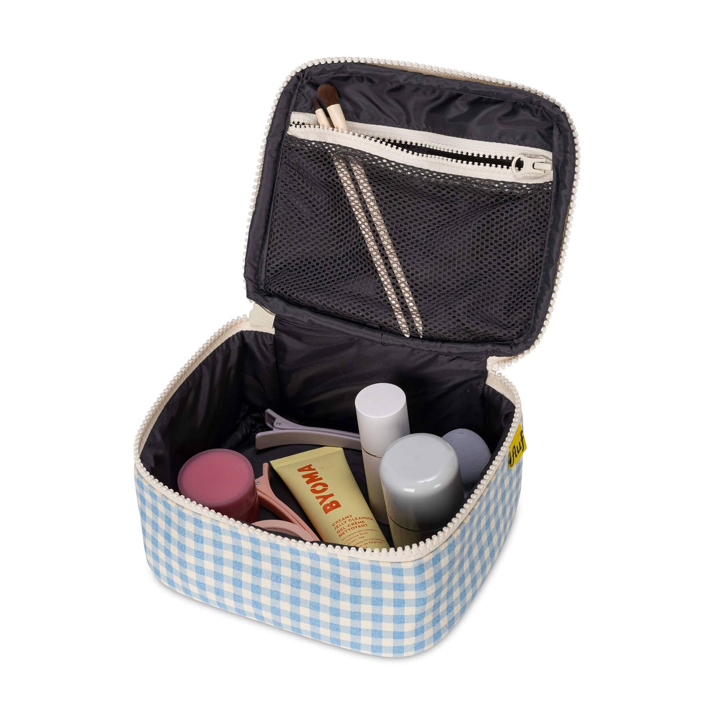 Fluf - Mini Zip Cube - Gingham Sky