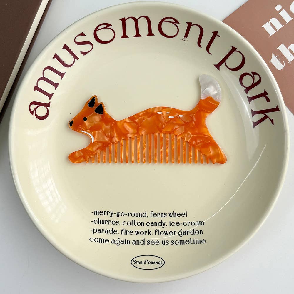 SoapElenGlen - Whimsical Animal Acetate Combs，Vegetable Portable Hair Tools