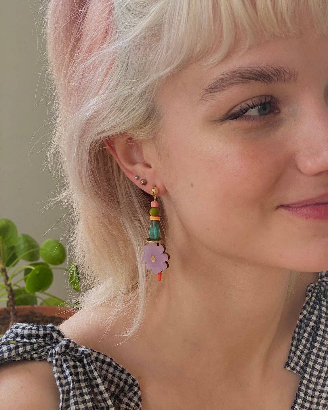 Jill Makes - Colorful Acrylic Mix and Match Flower Earrings