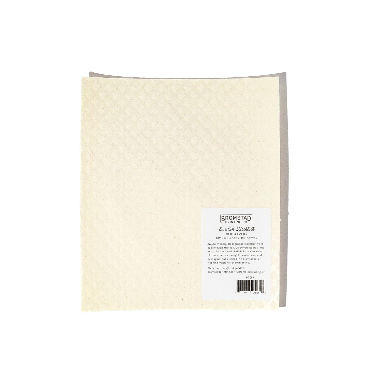 Bromstad Printing Co. - Flower Cat - Swedish Dishcloth