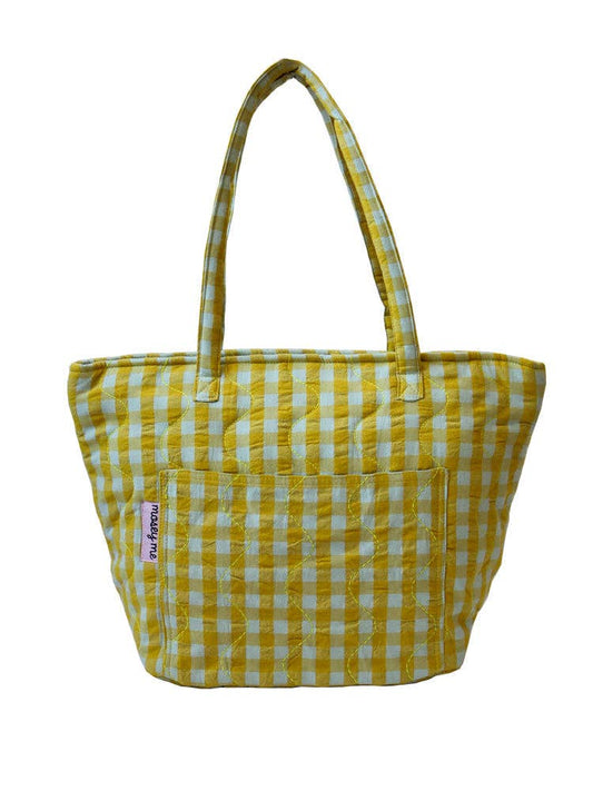 Citrus Seersucker Quilted Bag - Mosey Me