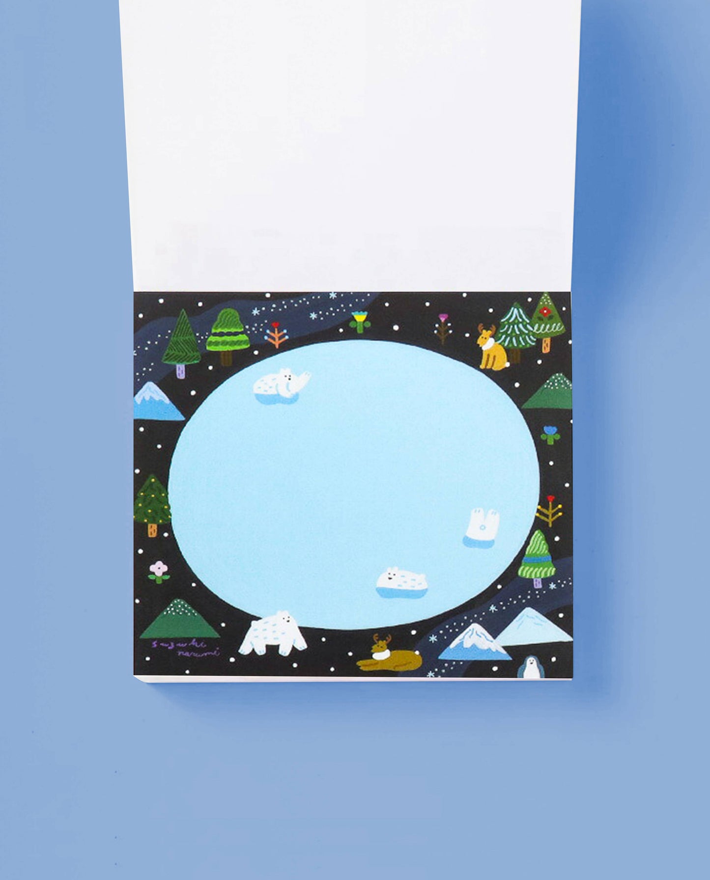 Her Winter Flowers - Block Memo - Animal Life