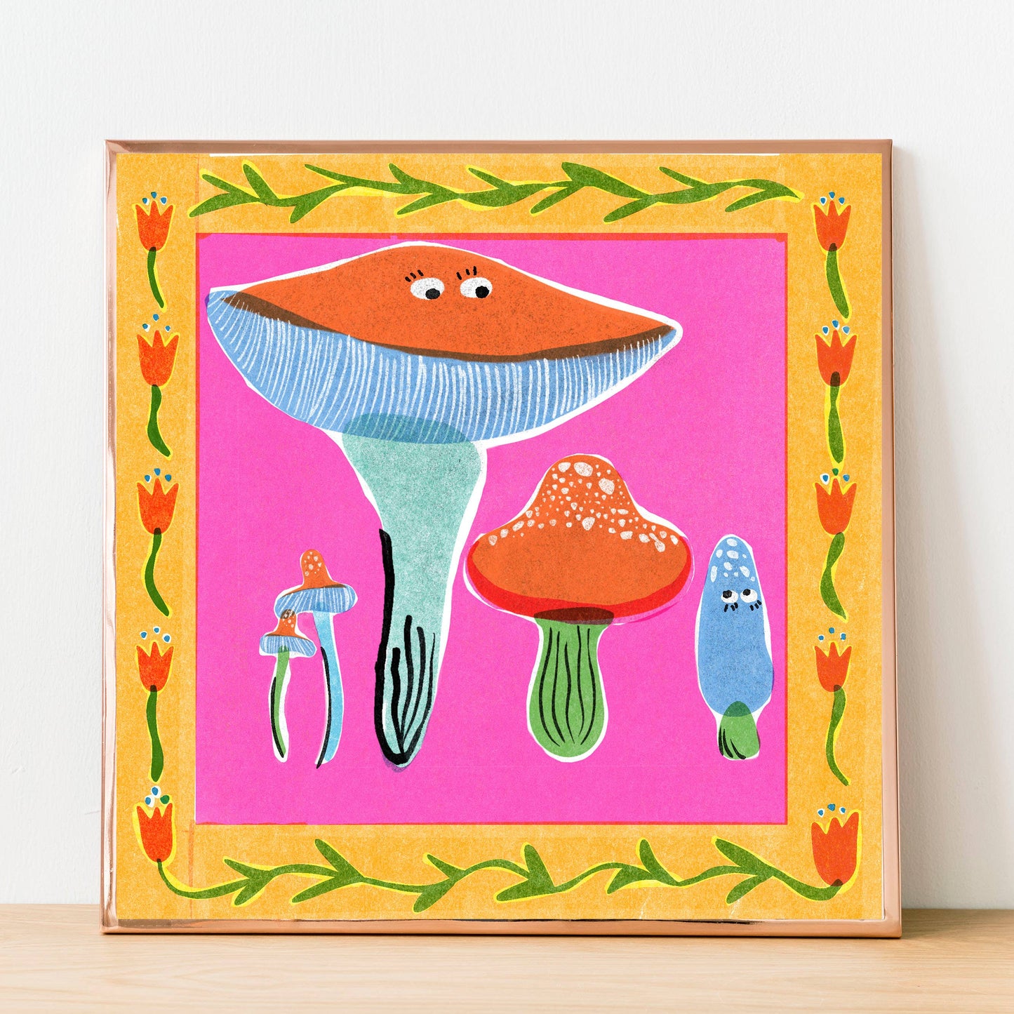Rebecca Joy Ltd - 'Mushroom' 12x12 Square Print