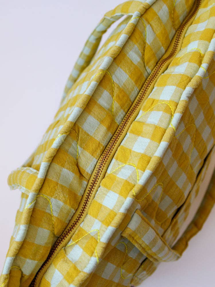 Citrus Seersucker Quilted Bag - Mosey Me