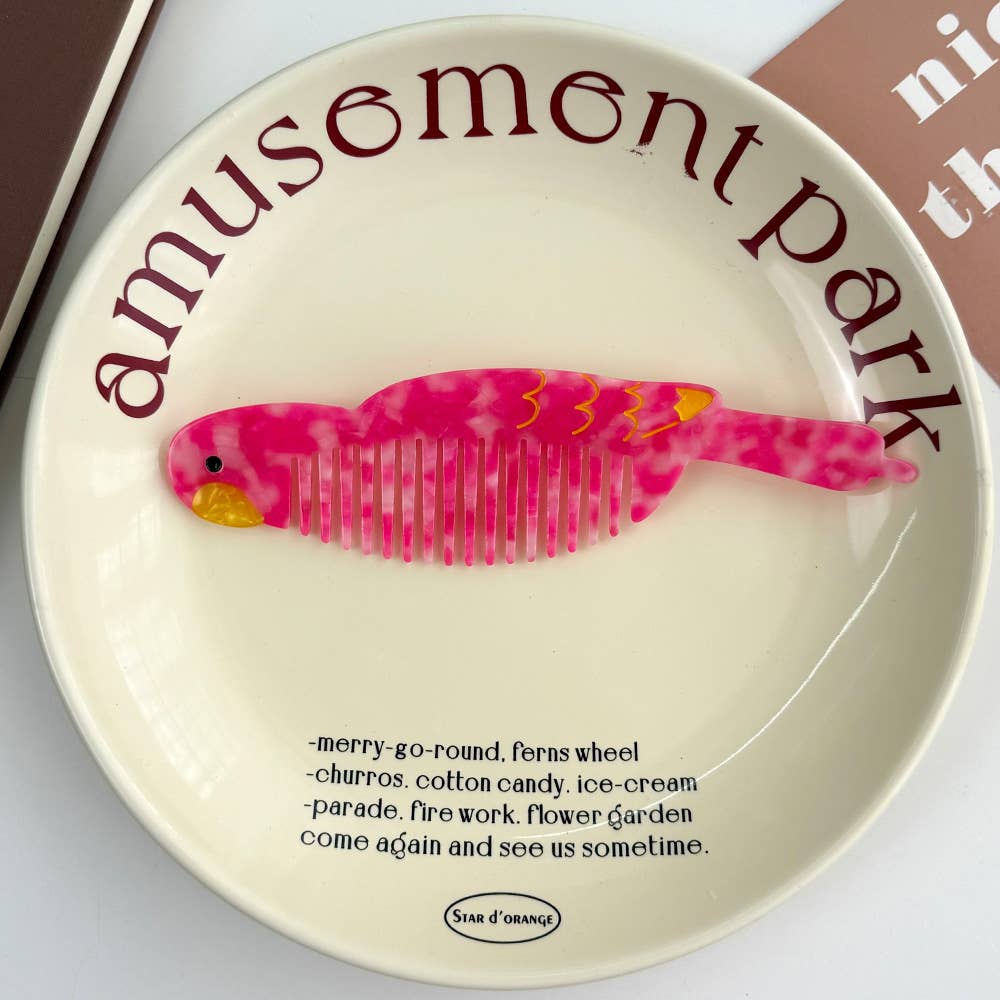 SoapElenGlen - Whimsical Animal Acetate Combs，Vegetable Portable Hair Tools