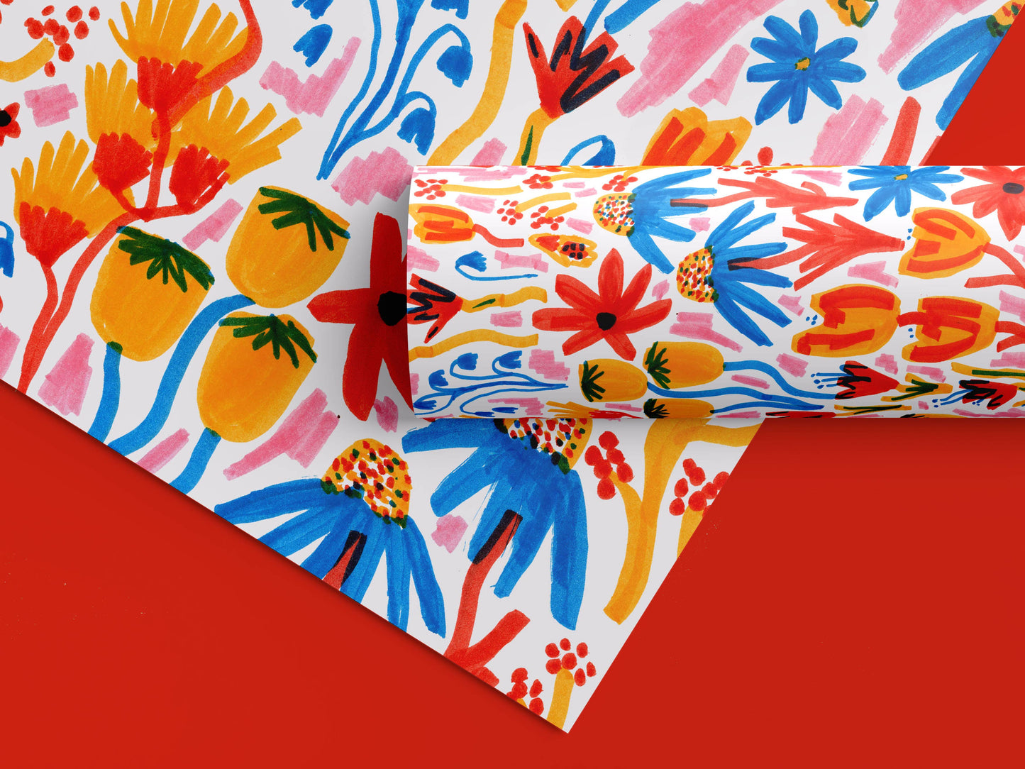 ‘Midsummer Florals’ Single Sheet Wrapping Paper