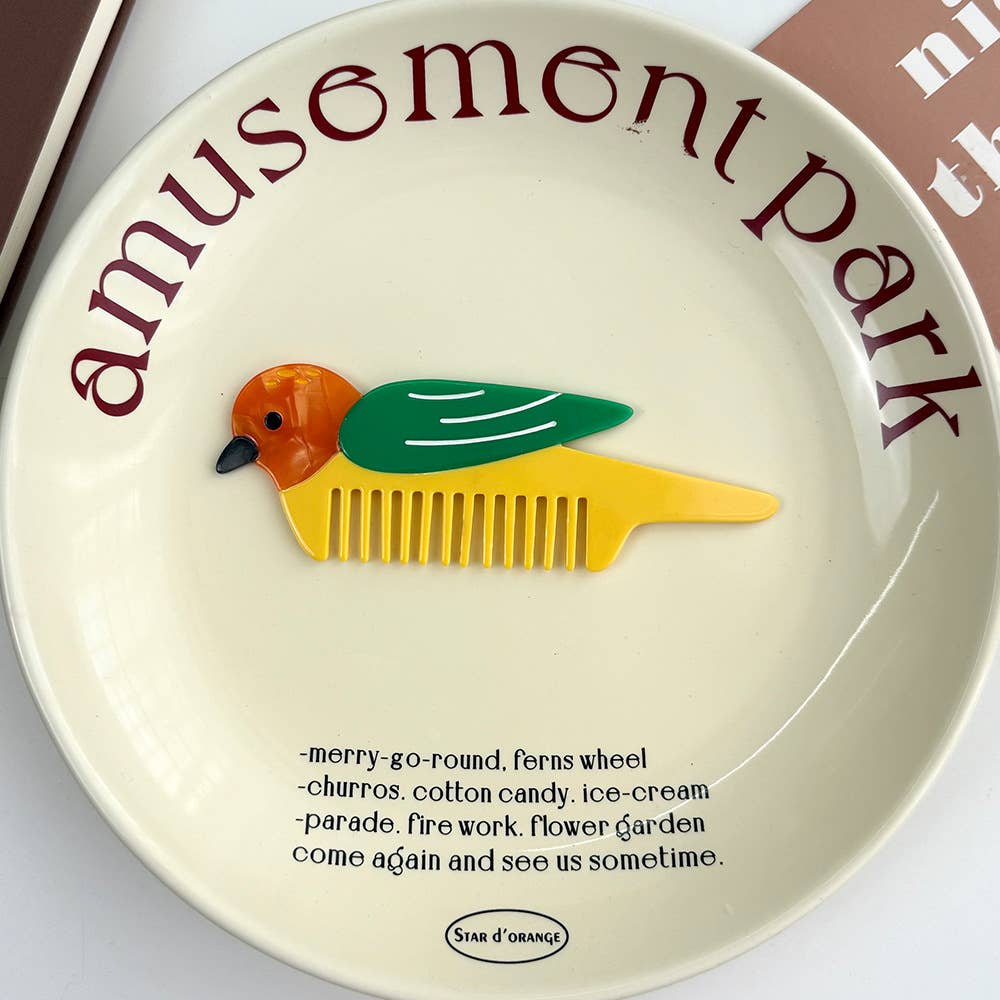 SoapElenGlen - Whimsical Animal Acetate Combs，Vegetable Portable Hair Tools