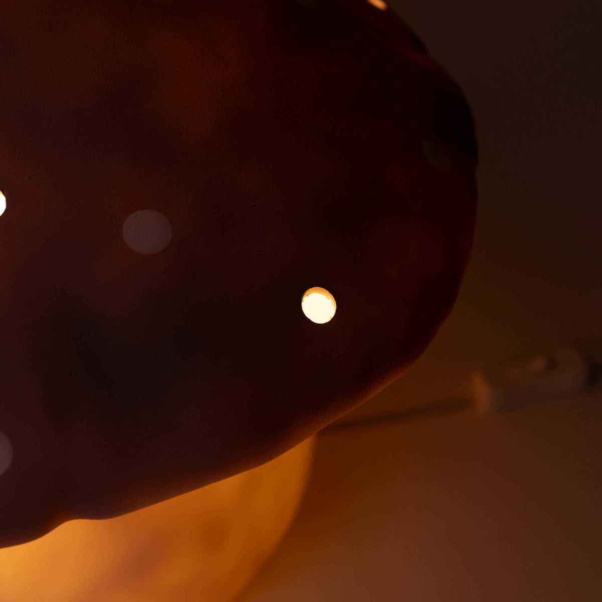 Egmont - Large Lavender Mushroom Lamp w/ Plug