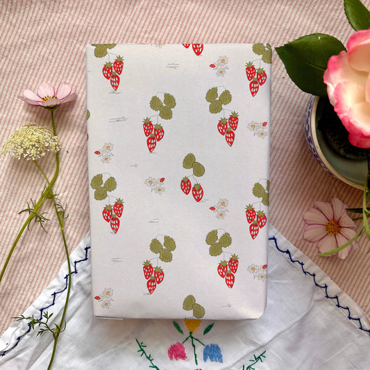 ‘Strawberry Plants’ Single Sheet Wrapping Paper